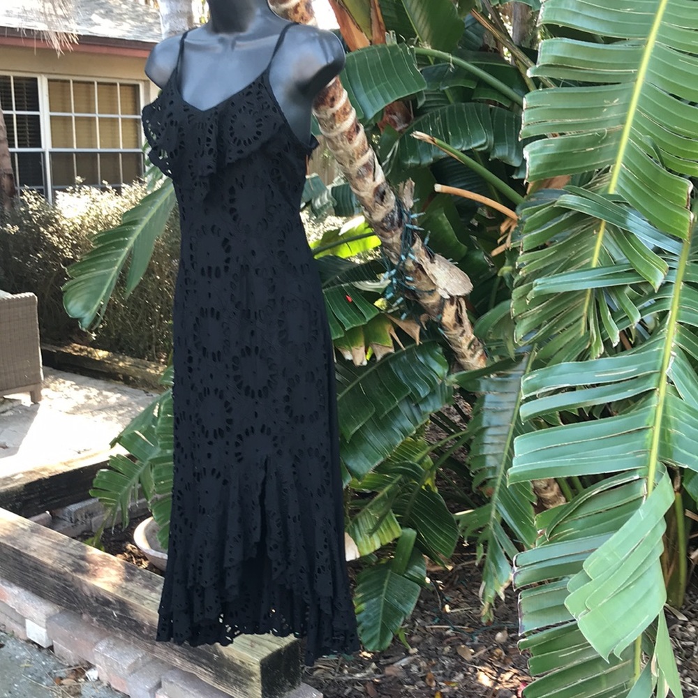 Hibiscus  ruffle eyelet lace slip dress - Picture 4 of 10